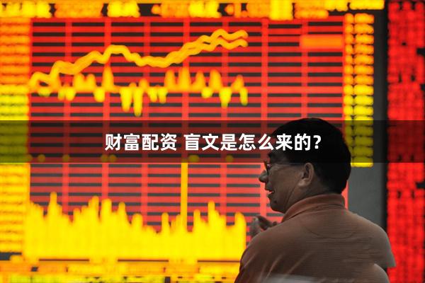 财富配资 盲文是怎么来的？